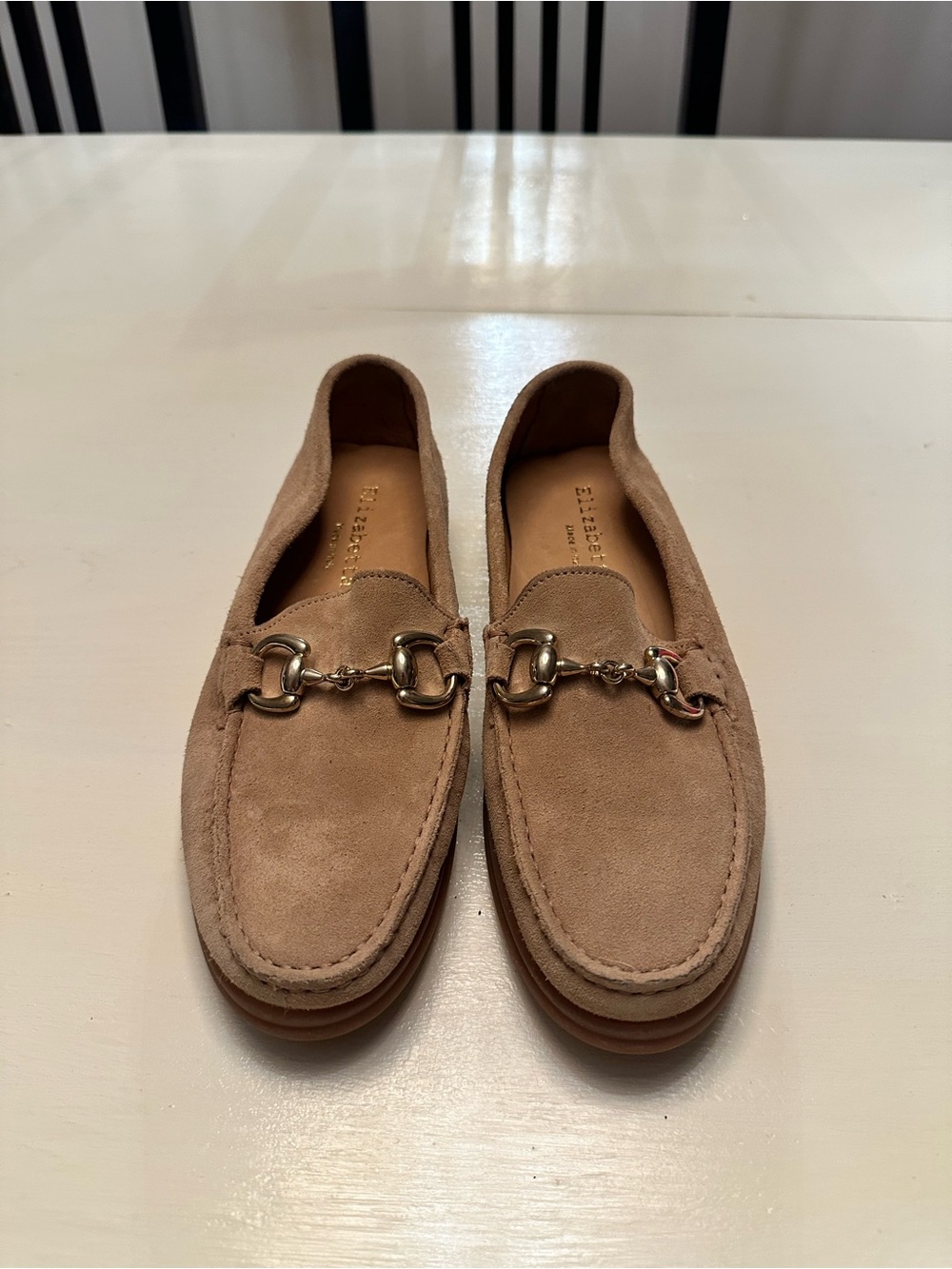 Elizabetta Tan Suede Horsebit Loafers for Women made in Spain - Picture 3 of 8